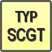 Piktogram - Typ: SCGT